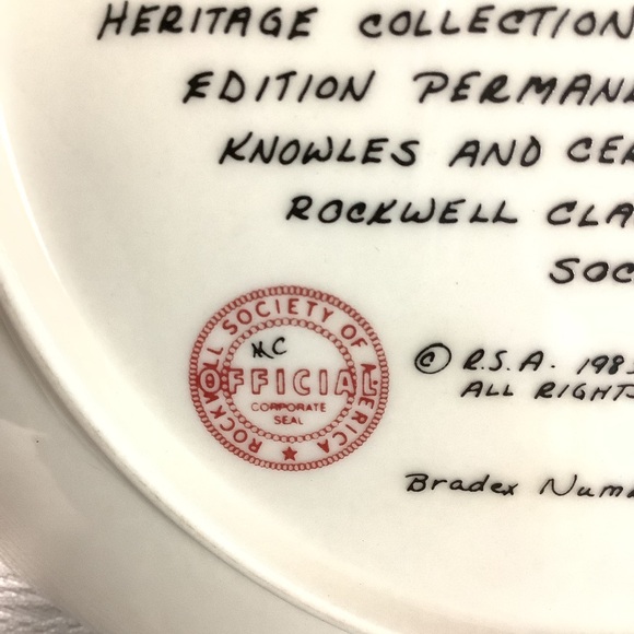 NORMAN ROCKWELL Vintage 1983 “The Painter” Collector’s Plate - Picture 4 of 10